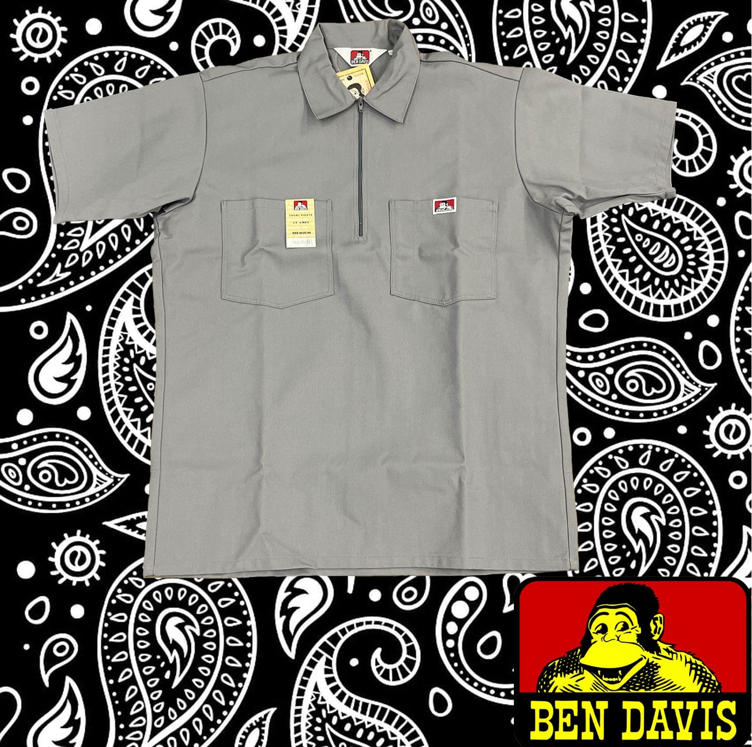 Ben Davis short sleeve 1/2 zip shirt