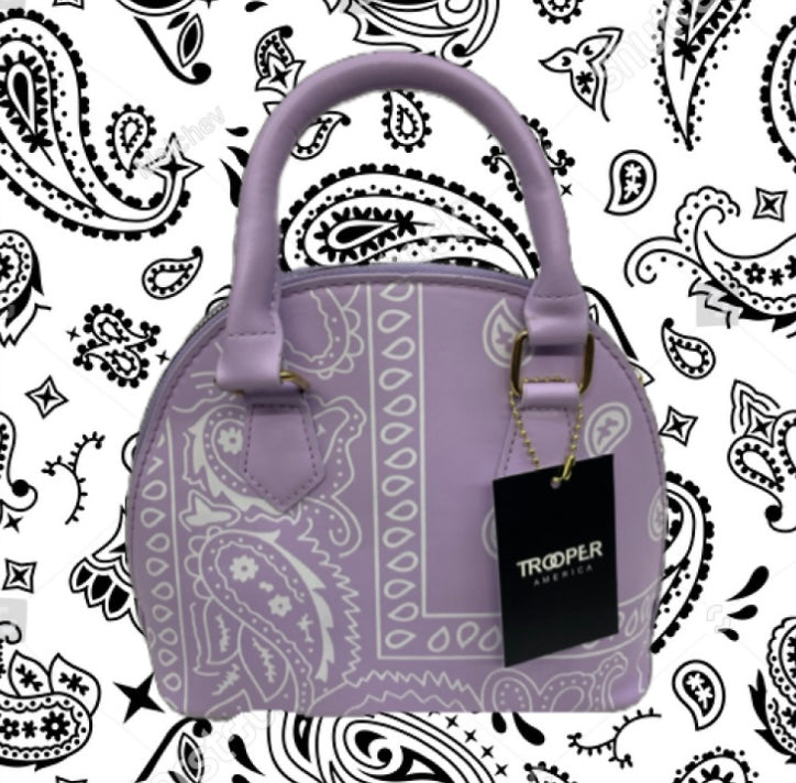 Trooper Paisley Handbag (Lavendar)