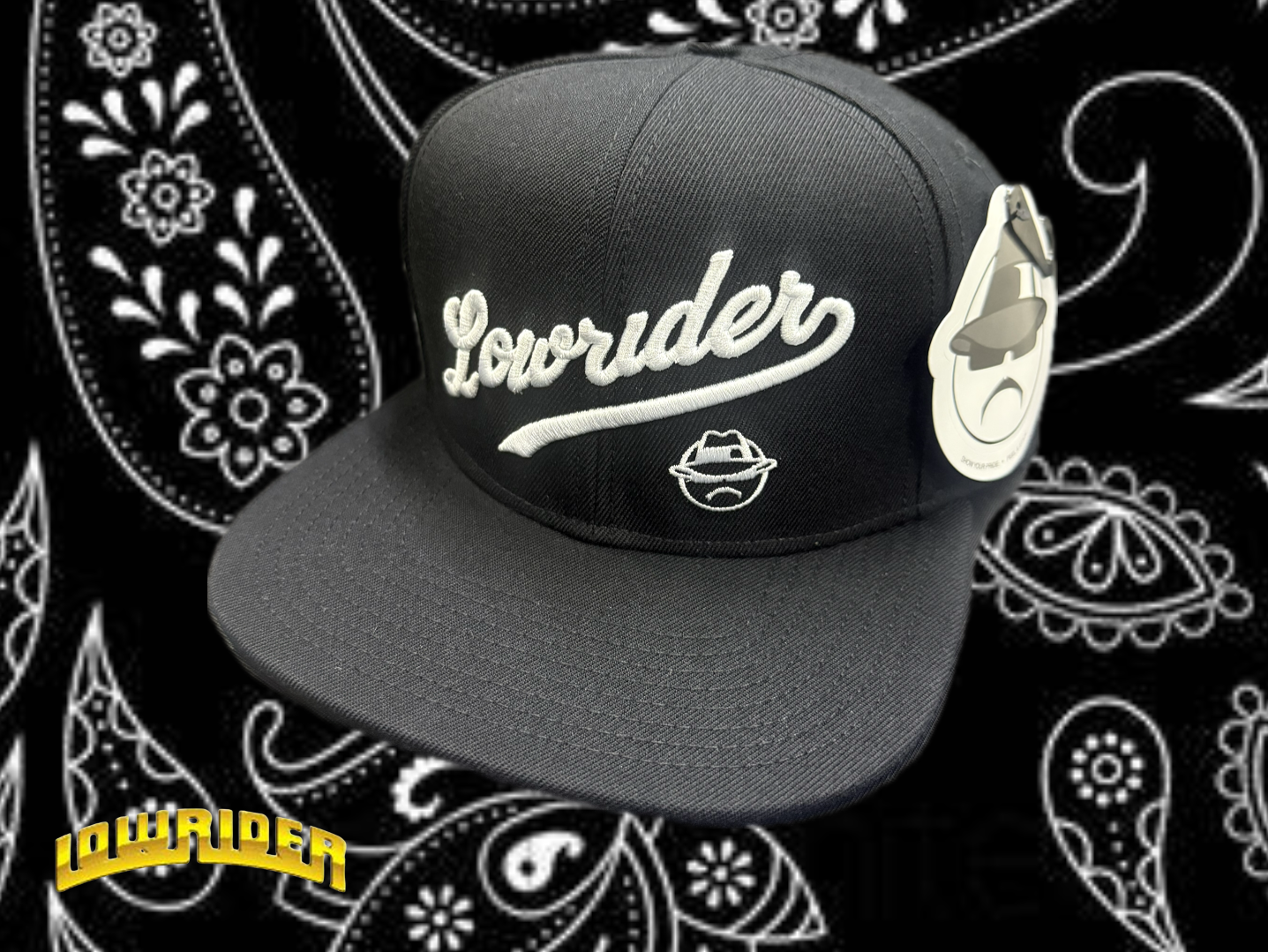 Lowrider Cap - Cursive Black