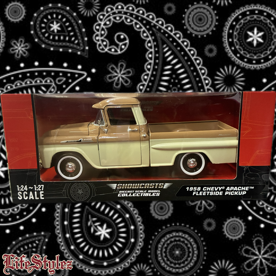 Die-Cast Collectables Cars - 1958 Brown/Beige Chevrolet® Apache™ Fleetside Pickup Truck