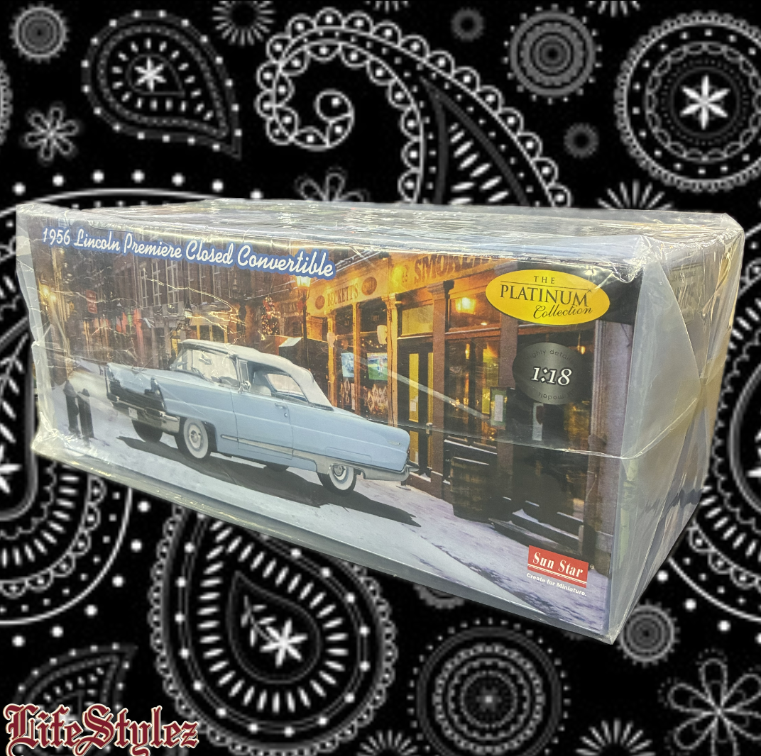 Die-Cast Collectable Cars - 1956 Turquoise Ford Lincoln Premiere Closed Convertible