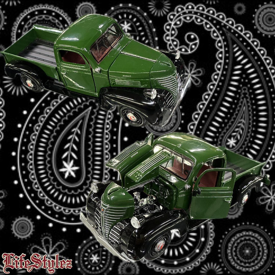 Die-Cast Collectable Cars - 1941 Hunter Green Plymouth Pickup Truck