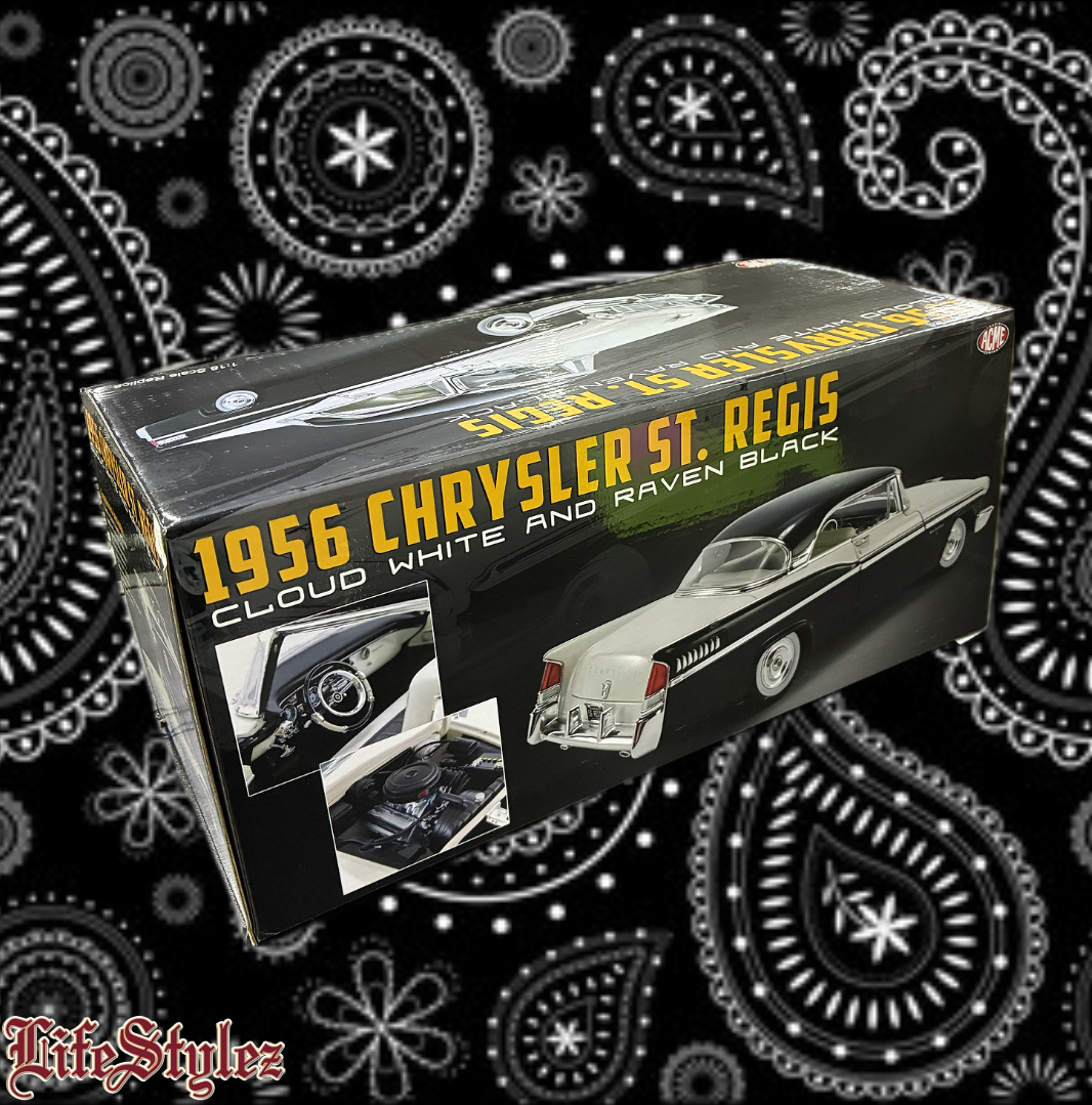 Die-Cast Collectable Cars - 1956 White/Raven Black Chrysler New Yorker St. Regis