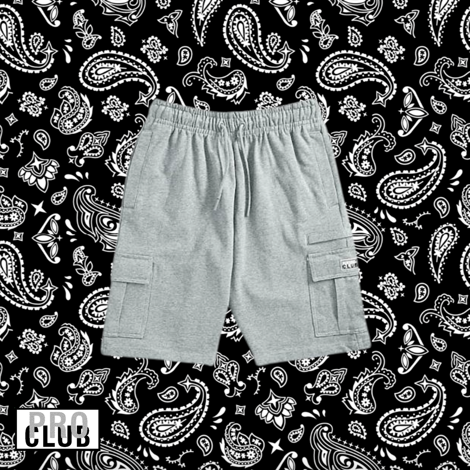 Pro Club - Fleece Cargo Shorts (Grey)