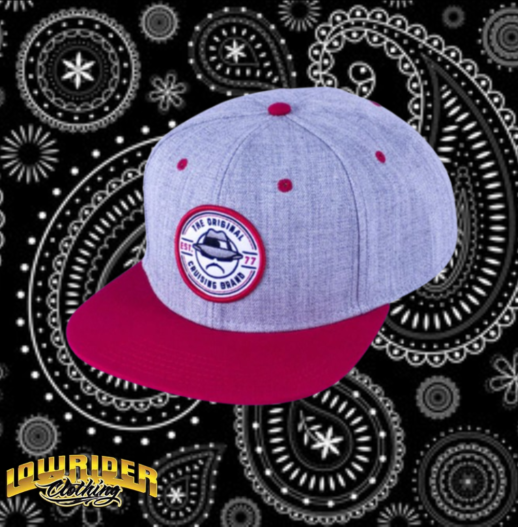 Lowrider Cap - Golo Circle Patch - Grey/Red