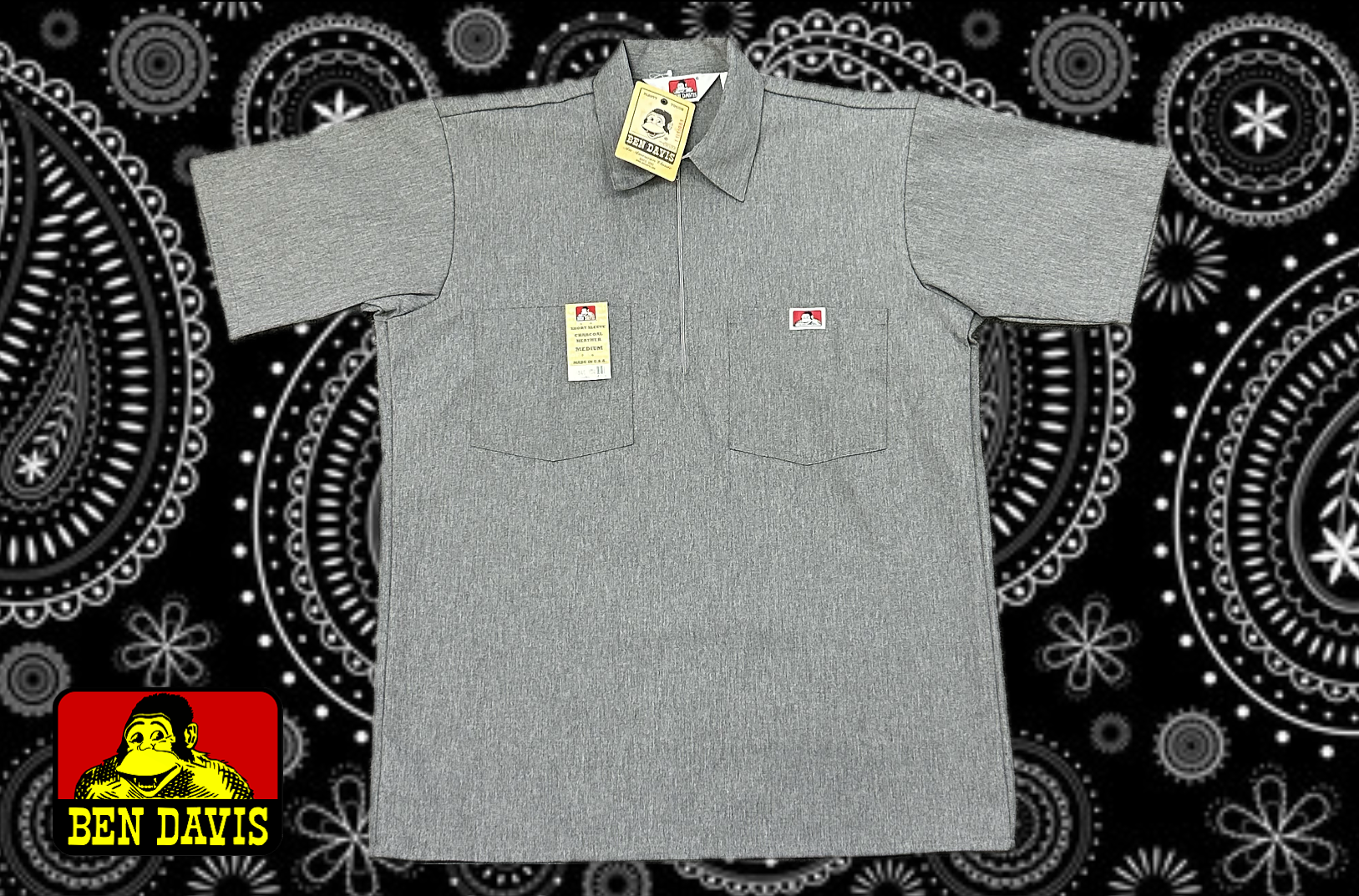 Ben Davis Short Sleeve 1/2 Zip Shirt