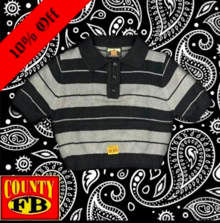FB County - Charlie Brown Ladies Crop Top  Black/Grey