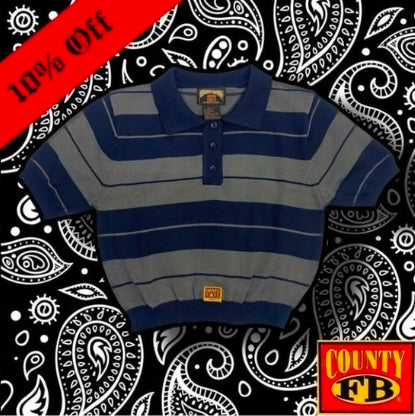 FB County - Charlie Brown Ladies Crop Top -Navy / Grey