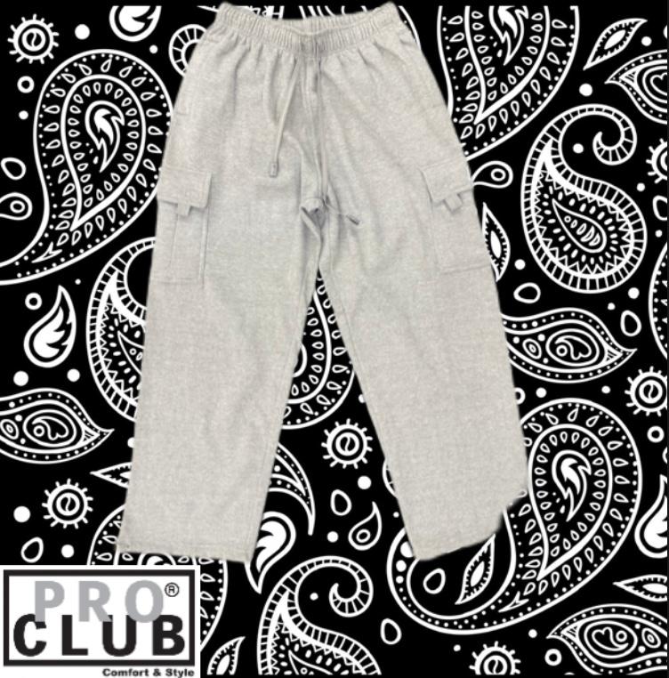 ProClub Heavyweight Fleece Cargo Pants (H.Gray) – LifeStylez Store