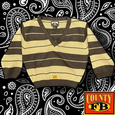FB County Women's Charlie Brown 3/4 Sleeve Crop Top - Brown / Tan
