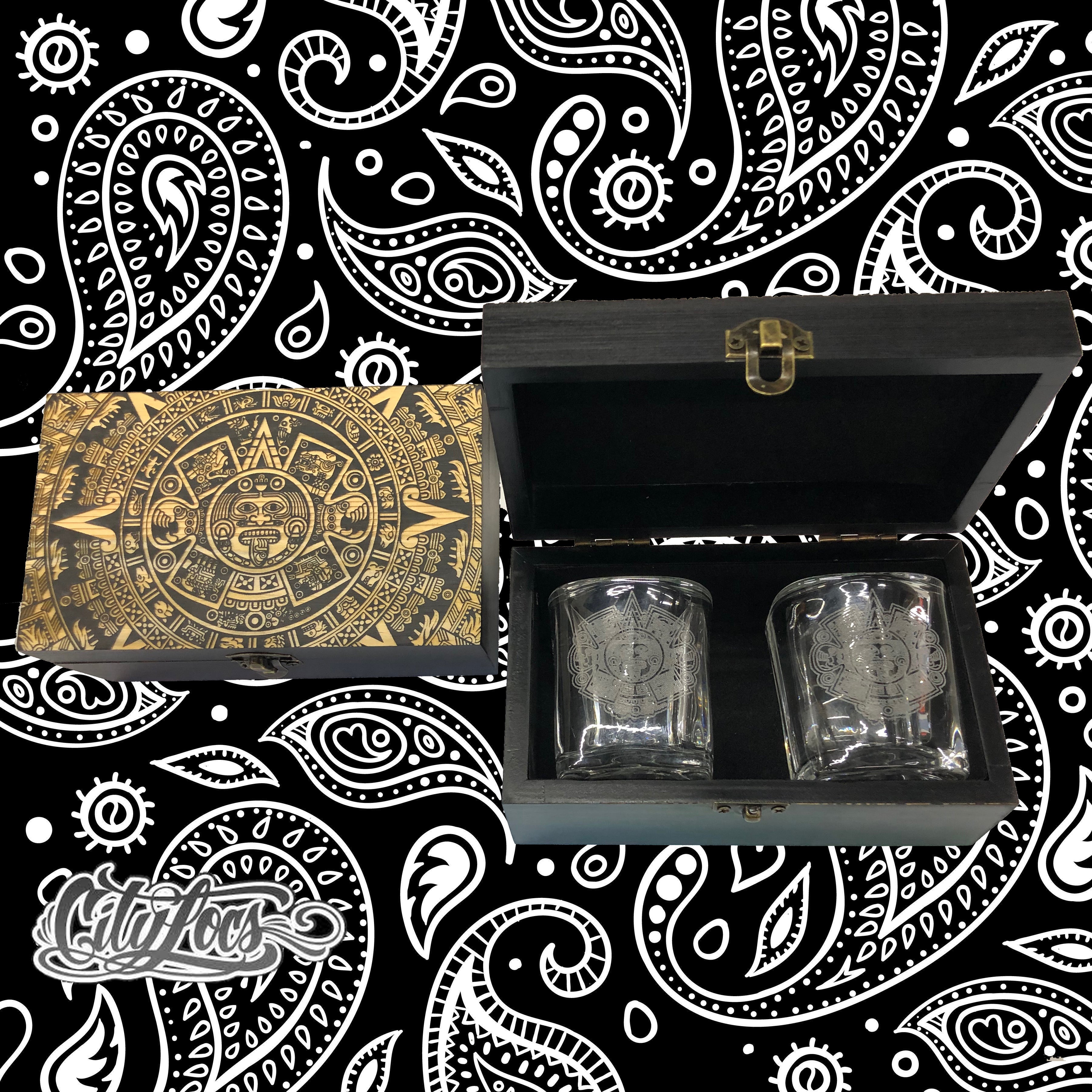 City Locs - Aztec Calendar Tequila Shot Box Set