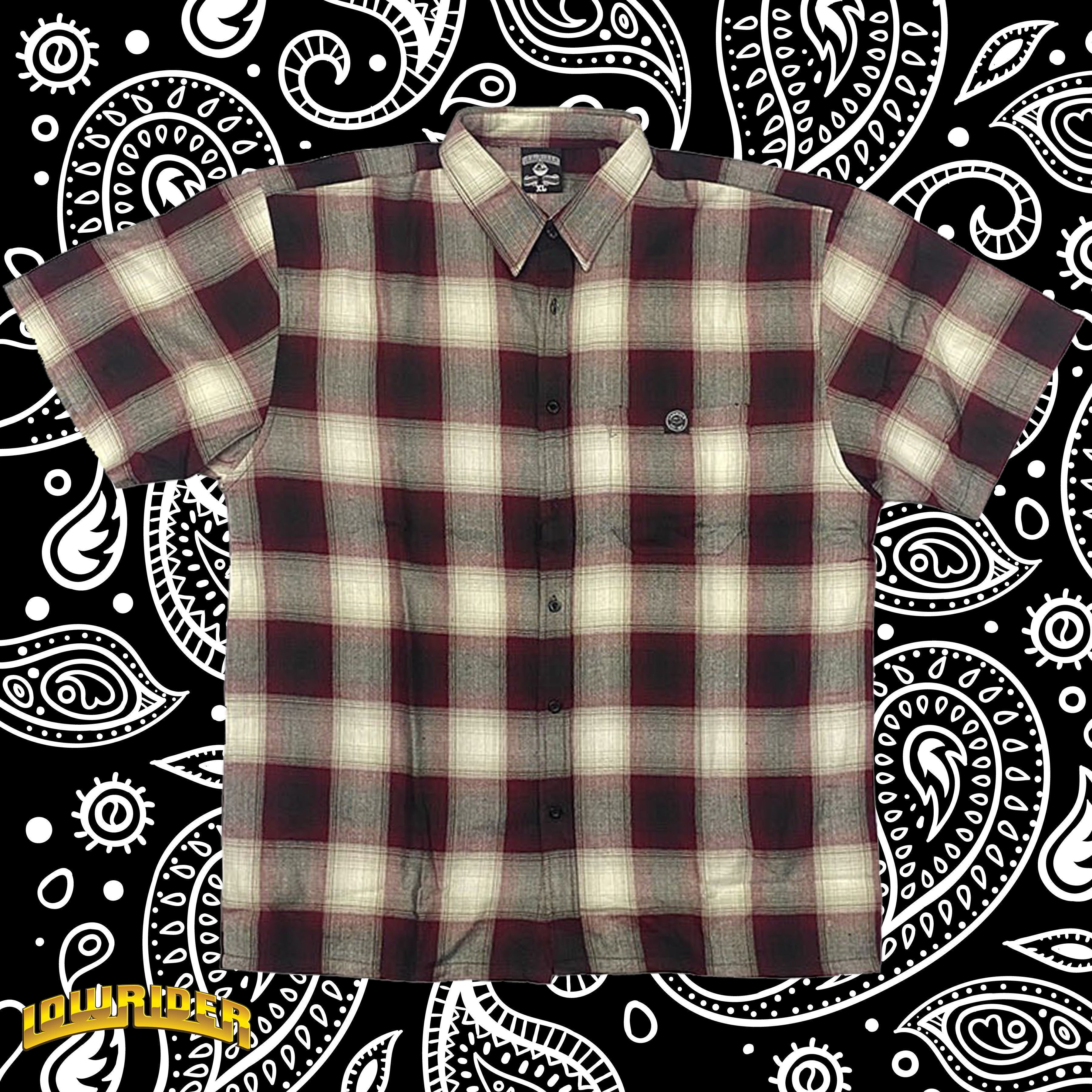 lowrider dress shirts Lowrider Shirt Mens Large Gray Cholo Chicano Custom Culture Button Long Sleeve
