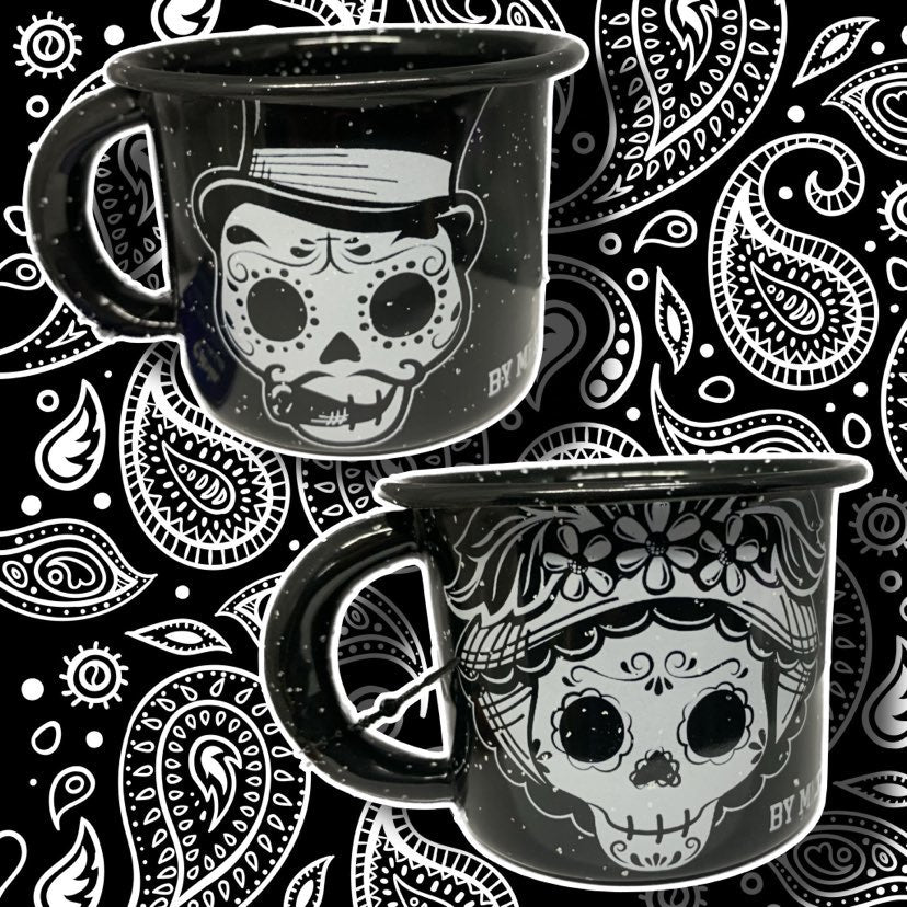 Dia De Los Muertos (D.O.D.)- 4 piece Peltre Cups